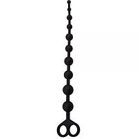 Силіконова чорна анальний ланцюжок Black Mont Silicone