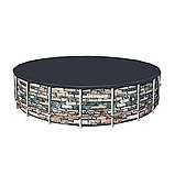 Каркасний басейн Bestway Loft 56889 Ø 671 х 132 см, фільтр насос 9463 л/ч, сходи, тент, дозатор, фото 4
