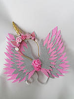 Крила єдинорога й обруч Єдиноріг Прикраса для волосся рожевий