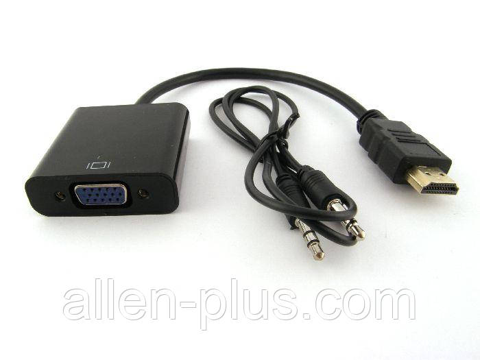 Перехідник HDMI to VGA + AUX (зі звуком)