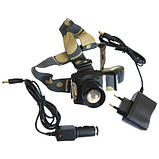 Налобний тактичний ліхтарик POLICE BL-6631 6000W, фото 3