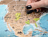 Скретч-мапа світу з прапорами My Map Flags Edition (англійська мова) у тубусі, фото 4