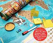 Скретч-мапа світу з прапорами My Map Flags Edition (англійська мова) у тубусі, фото 10