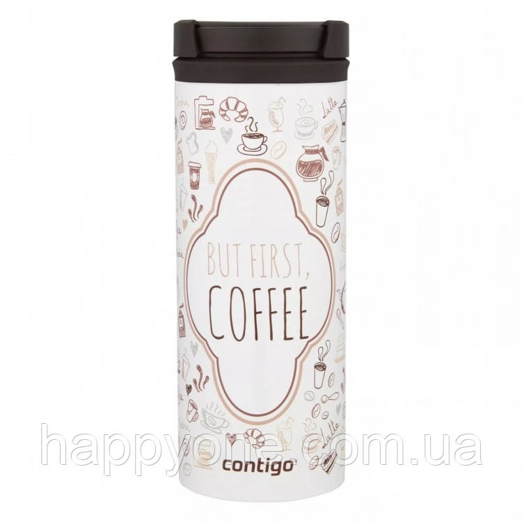 Сталева термокухоль Contigo Twistseal Eclipse (470 мл) But First Coffee