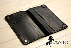 Мужской портмоне из натуральной кожи Cavallo™ Crazy Horse Classic, черный