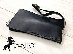 Ключница из натуральной кожи Cavallo™ Crazy Horse Classic, черный С0010