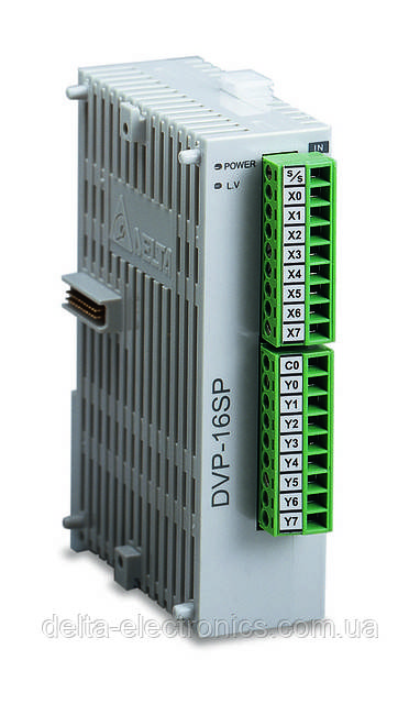 Модуль розширення для контролерів серій SS2, SA2, SX2, SV, SE 8DI/8DO релейн., живлення 24В, DVP16SP11R