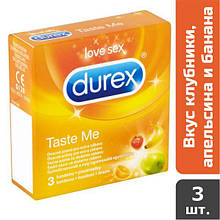 Презервативи Durex Taste Me з фруктовим смаком, 3 шт.