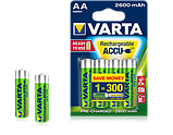 4шт аккумулятор VARTA 2600mAh AA Ready 2 Use ACCU, фото 2