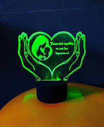 3d-світильник Мами ґудзики, 3д-нічник, кілька підсвічувань (на пульті)