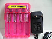 Зарядное устройство Nitecore Q4 оригинальное, розовое