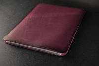 Кожаный чехол для MacBook Дизайн №1, натуральная кожа итальянский Краст, цвет Бордо