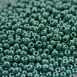 58240 Чеський бісер Preciosa 10 для вишивання зелений бірюзовий оливковий алебастровий прозорий, фото 2