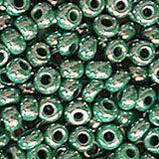 58240 Чеський бісер Preciosa 10 для вишивання зелений бірюзовий оливковий алебастровий прозорий, фото 4