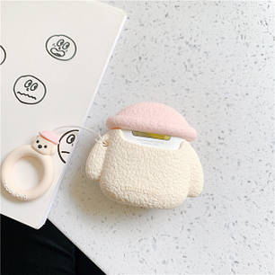 Чохол для навушників Apple AirPods Alitek Тедді (Teddy) Beige + тримач, фото 2