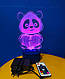 3d-світильник Панда з серцем, 3д-нічник, кілька підсвічувань (на пульті), фото 6