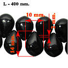 Намистини 14 мм Краплі Середні Чорні, Камінь Бірюза Синтетична, Близько 40 см, Фурнітура для Біжутерії, Рукоділля, фото 2