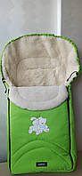 Детский спальный мешок-конверт на натуральной овчине Womar Zaffiro №8 Early spring excluzive салатов