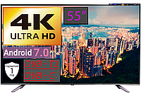 НОВИНКА! Телевизор LED TV 55" SmartTV 4К UHD Android 13.0.0 DVB-T2