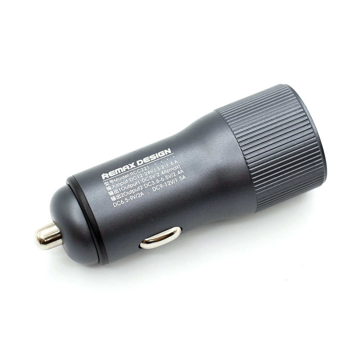 USB Car Charger 2.4 A 30W Remax Retour RCC221 автомобільний зарядний пристрій (Grey)