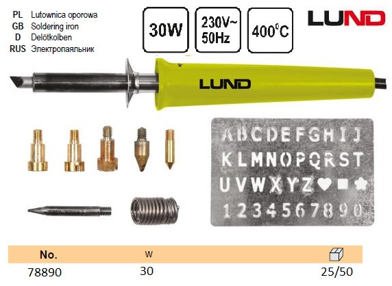 Набір паяльник-випалювач P=30 Вт макс. t=400°C11 штук VOREL-78890