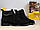 Жіночі демісезонні чоботи натуральна чорна замша, ланцюжок, фото 8