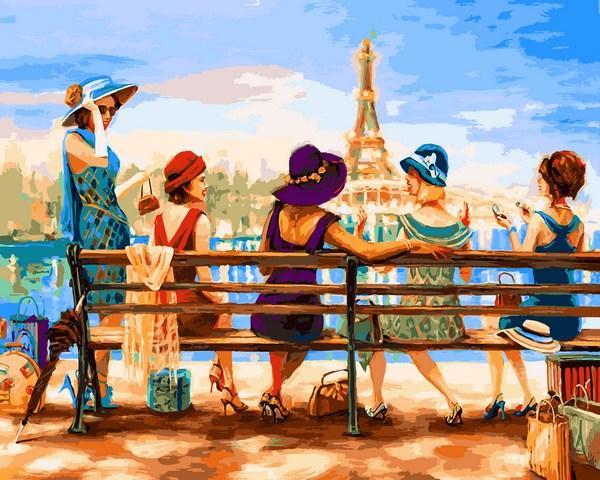 Картини за номерами 40х50 див. дівочі посиденьки