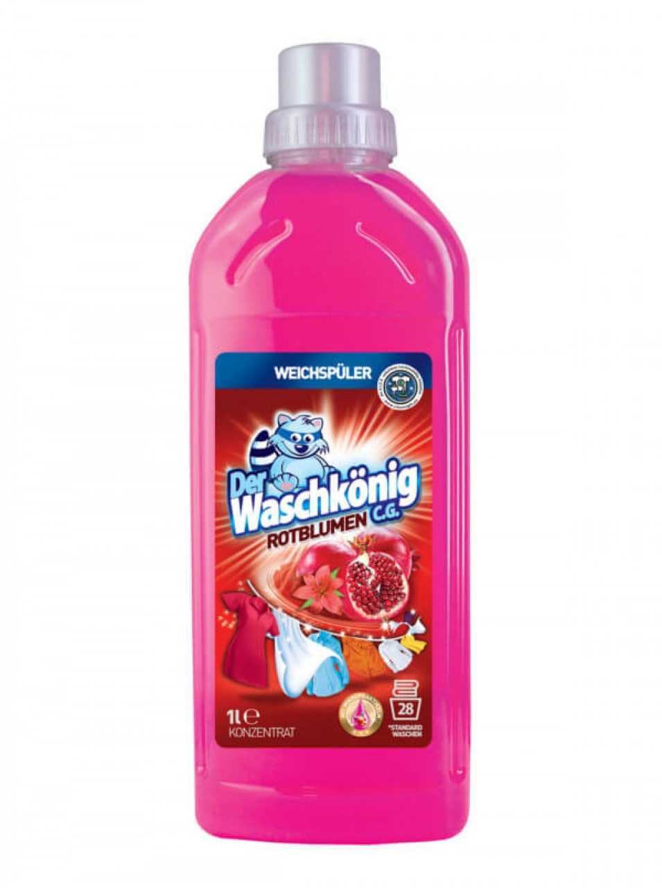 Високоякісний кондиціонер Der Waschkonig Rotblumen (рожевий) 1 л.