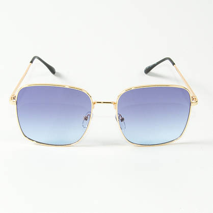 Оптом квадратні сонцезахисні окуляри (арт. 80-661/2) блакитні, фото 2