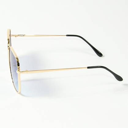 Оптом квадратні сонцезахисні окуляри (арт. 80-661/2) блакитні, фото 4