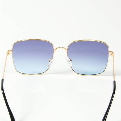 Оптом квадратні сонцезахисні окуляри (арт. 80-661/2) блакитні, фото 5