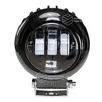 Фара LED круглая 30W (3 диода) black
