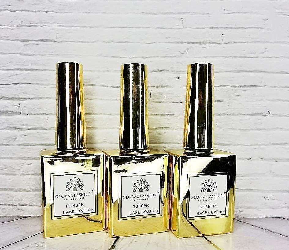 Rubber Base Coat (каучукова база для гель-лаку), Global Fashion, (15 мл.)