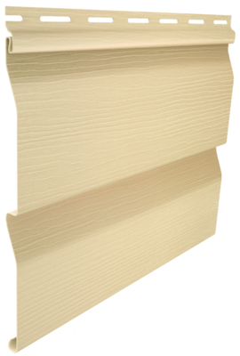 Сайдинг вініловий Ю-пласт, панель 3,05*0,23. Кремовий. Корабельний брус, фото 1