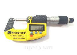 Мікрометр цифровий МКЦ-Ф-25-кл.2 (±0,004). IP54. Мікротех Україна