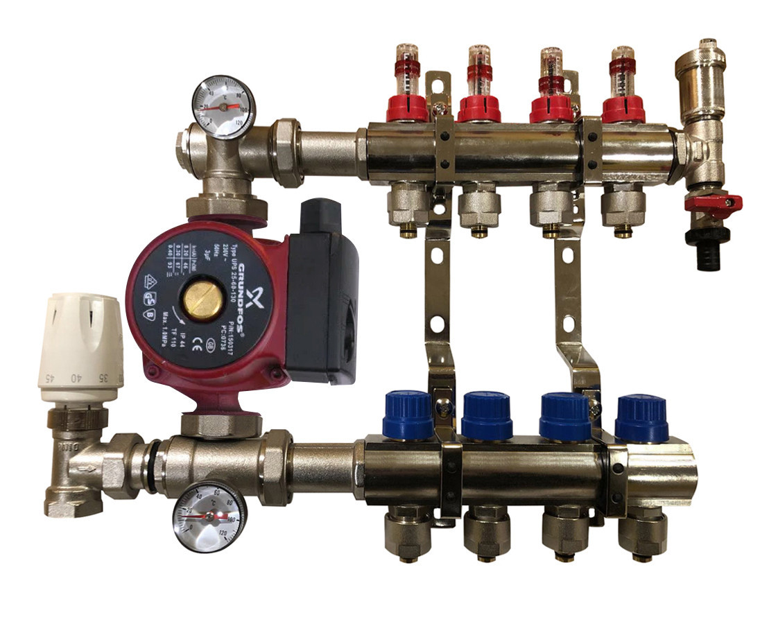 Колектор в зборі з насосом на 3 виходи