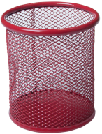 Стакан металевий для канц. приладдя, BUROMAX, BM.6202-05 червоний