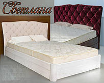 Ліжко односпальне дерев'яне 90х190 «Світлана» з ящиками біле від виробника з дерева