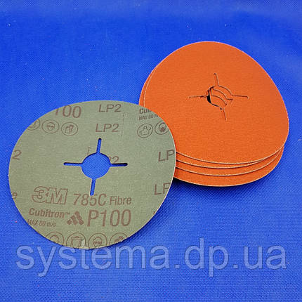 3M 88976 - Фіброві шліфувальні круги 785C CUBITRON+оксид алюм, 125Х22мм, P100, для алюмінію і нерж., фото 1