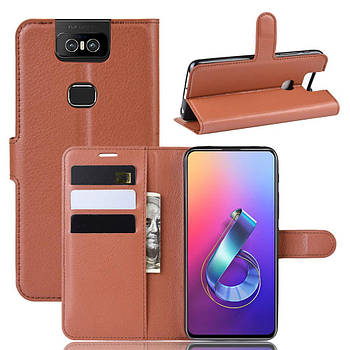 Чохол-книжка Litchie Wallet для Asus Zenfone 6 ZS630KL Brown