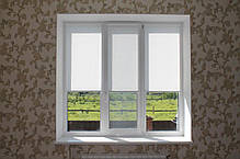 Готові рулонні штори 1500х1650мм Льон 800 (білий колір), фото 4