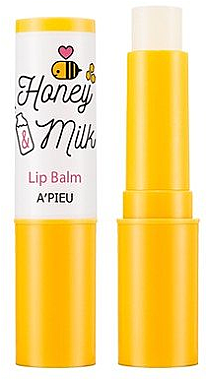 Бальзам для губ з медом A'pieu Honey & Milk Lip Balm 3,3 г (8806185780087), фото 1