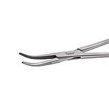 Затискач кровоспинний, Halsted-Mosquito, вигнутий, 18 см, фото 2