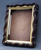 Фігурний кіот для ікони формату 30х40см з внутрішньої позолоченій рамою., фото 3