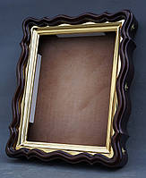 Фігурний кіот для ікони формату 30х40см з внутрішньої позолоченій рамою., фото 9