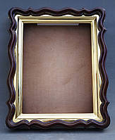 Фігурний кіот для ікони формату 30х40см з внутрішньої позолоченій рамою., фото 5