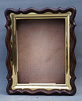 Фігурний кіот для ікони формату 30х40см з внутрішньої позолоченій рамою., фото 8