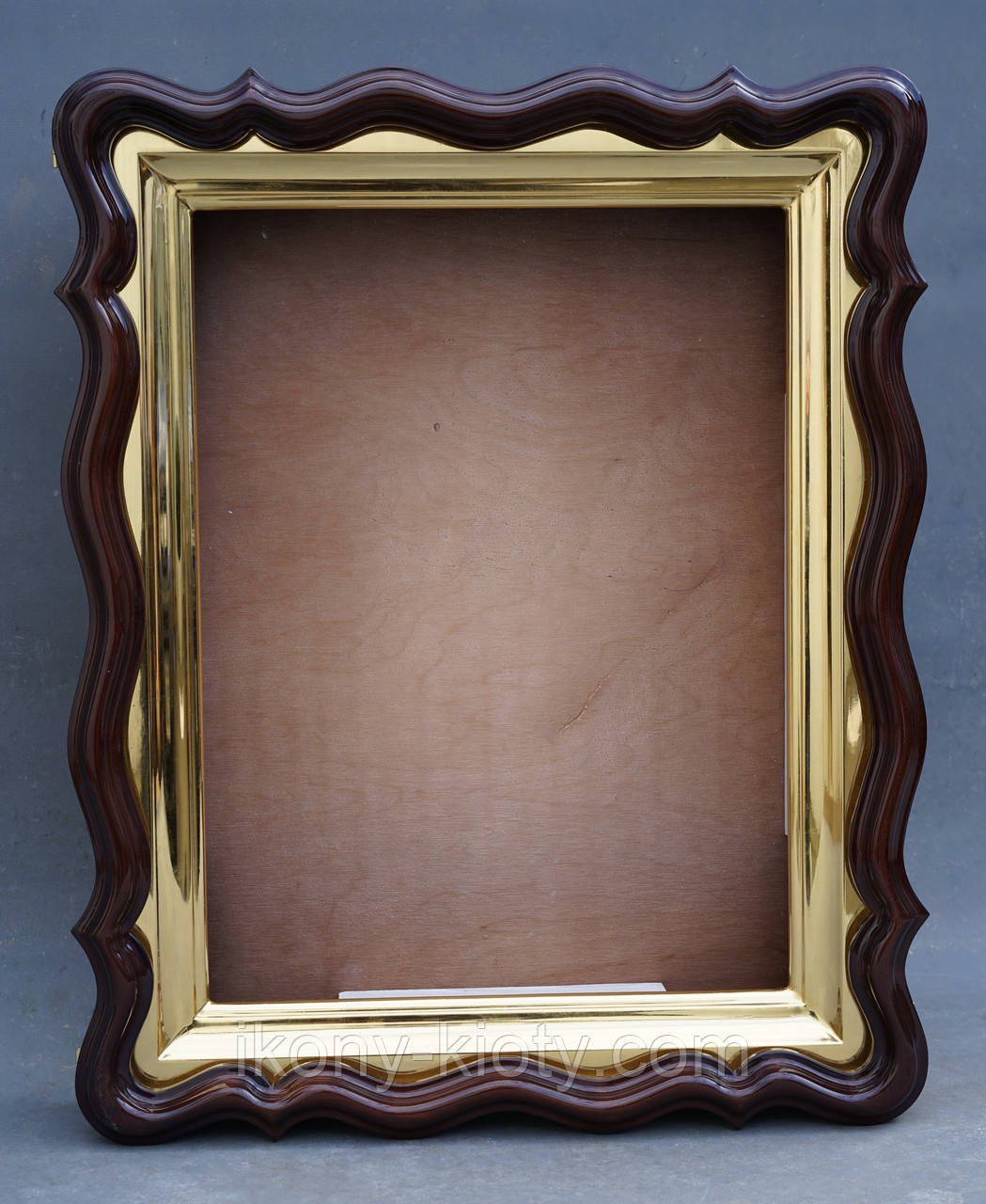 Фігурний кіот для ікони формату 30х40см з внутрішньої позолоченій рамою., фото 1