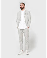 Мужской льняной костюм. Узкие брюки и приталенный пиджак из льна, цвет на выбор