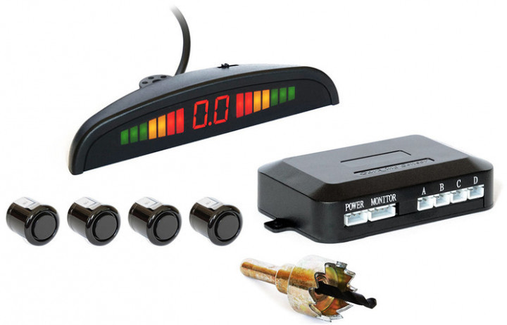 Парктронік автомобільний PAssistant на 4 датчика + LCD Black